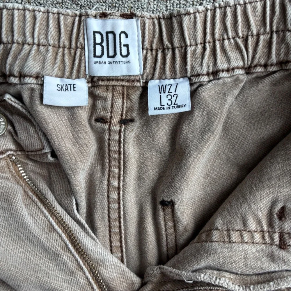 BDG Pants Mens 27x30 Skate Cargo Brown Relaxed Wide Leg Urban Outfitters